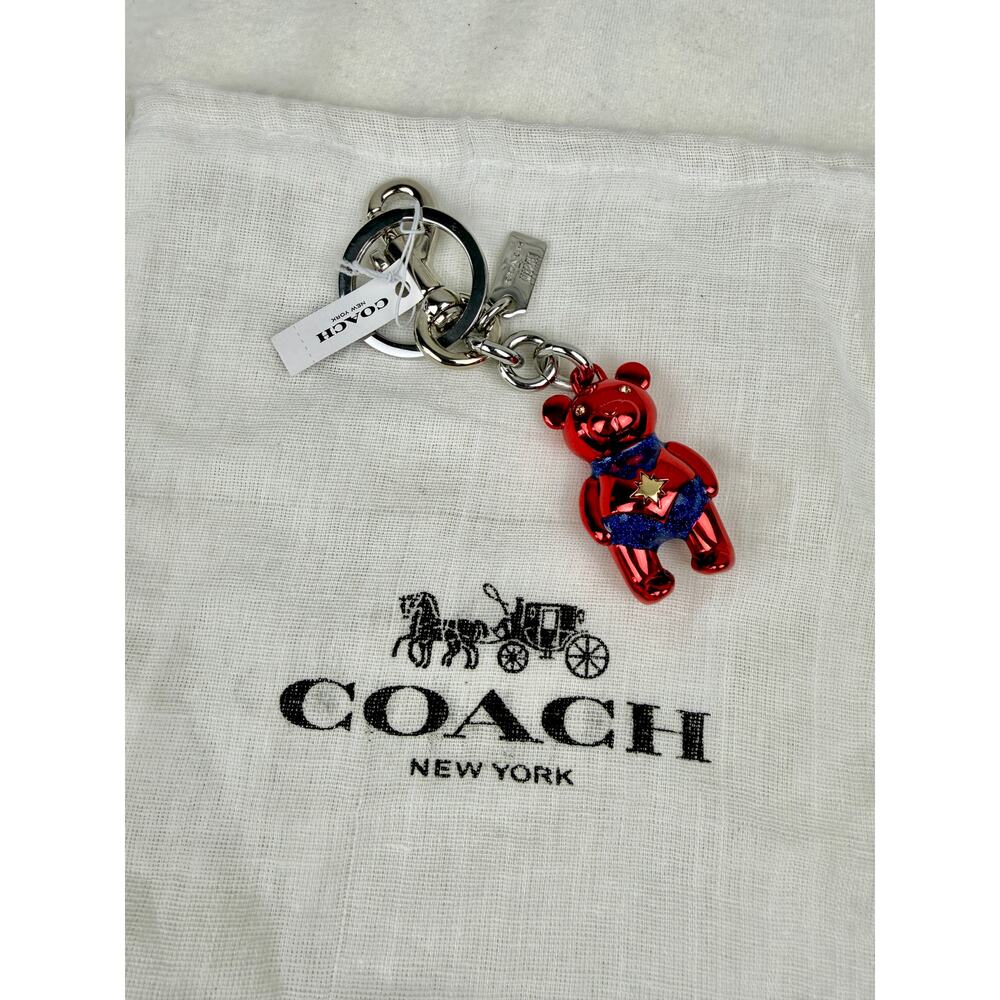 NWT Coach Marvel Carol Danvers Bear Bag Charm - Picture 2 of 3